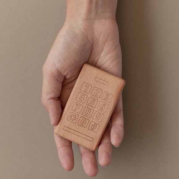 Personalized Wooden Phone Toy - Picture 1 of 7
